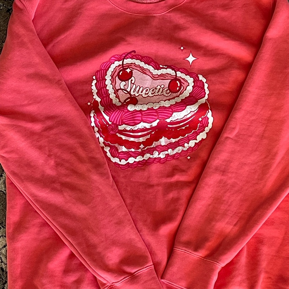 Living fully co Sweetie coral Graphic Sweatshirt